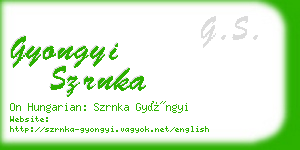 gyongyi szrnka business card